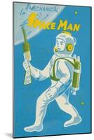 Mechanical Space Man-null-Mounted Art Print