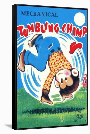 Mechanical Tumbling Chimp-null-Framed Stretched Canvas