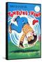Mechanical Tumbling Chimp-null-Framed Stretched Canvas