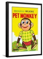 Mechanical Walking Pet Monkey-null-Framed Art Print