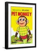 Mechanical Walking Pet Monkey-null-Framed Art Print