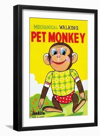 Mechanical Walking Pet Monkey-null-Framed Art Print