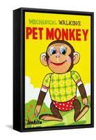 Mechanical Walking Pet Monkey-null-Framed Stretched Canvas