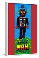 Mechanical Walking Space Man-null-Framed Art Print