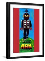 Mechanical Walking Space Man-null-Framed Art Print