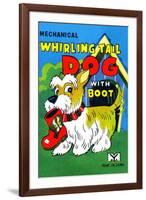 Mechanical Whirling Dog with Boot-null-Framed Art Print