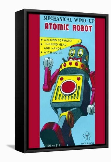Mechanical Wind-Up Atomic Robot-null-Framed Stretched Canvas