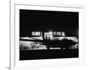 Mechanics Servicing a B-45 Bomber-null-Framed Photographic Print