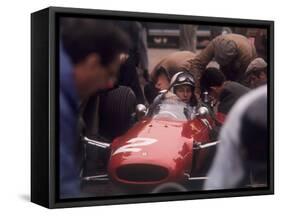 Mechanics Work on John Surtees in Ferrari During Pit Stop-null-Framed Stretched Canvas