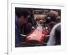 Mechanics Work on John Surtees in Ferrari During Pit Stop-null-Framed Photographic Print