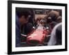 Mechanics Work on John Surtees in Ferrari During Pit Stop-null-Framed Photographic Print