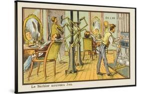 Mechanised Barber-Shop-Jean Marc Cote-Stretched Canvas