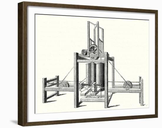 Mechanism of Miller Taylor and Symington's Steamboat's Engine-null-Framed Giclee Print