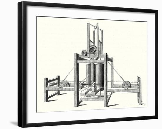 Mechanism of Miller Taylor and Symington's Steamboat's Engine-null-Framed Giclee Print