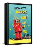 Mechanized Robot-null-Framed Stretched Canvas