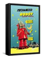 Mechanized Robot-null-Framed Stretched Canvas