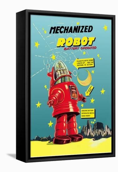 Mechanized Robot-null-Framed Stretched Canvas