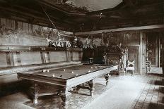 The Billiard Room, Imperial Palace, Bialowieza Forest, Russia, Late 19th Century-Mechkovsky-Framed Stretched Canvas