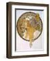 Medaillon with Portrait of a Blond Woman, 1897-Alphonse Mucha-Framed Giclee Print