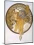 Medaillon with Portrait of a Blond Woman, 1897-Alphonse Mucha-Mounted Giclee Print