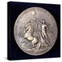 Medal Commemorating Pierre Janssen and Norman Lockyer, French and English Astronomers, 1868-null-Stretched Canvas