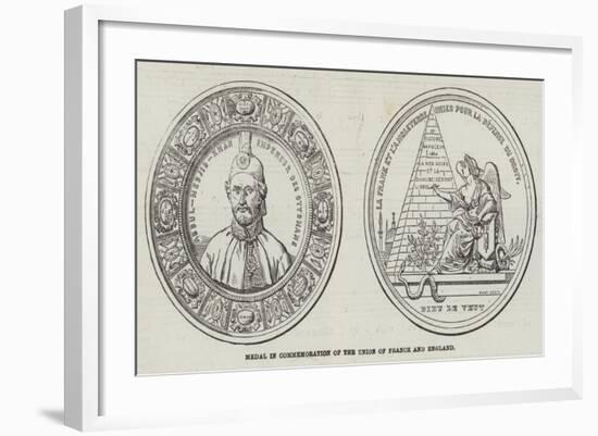 Medal in Commemoration of the Union of France and England-null-Framed Giclee Print