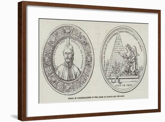 Medal in Commemoration of the Union of France and England-null-Framed Giclee Print