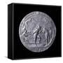 Medal Showing Henry Hudson Ascending the Hudson River to Albany in 1609-null-Framed Stretched Canvas