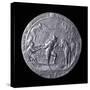 Medal Showing Henry Hudson Ascending the Hudson River to Albany in 1609-null-Stretched Canvas