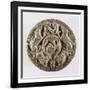 Medallion Depicting Hyenas Devouring Antelope, Gold-null-Framed Giclee Print