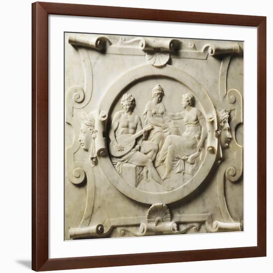 Medallion Depicting Scenes of Music-Pierre Bontemps-Framed Giclee Print