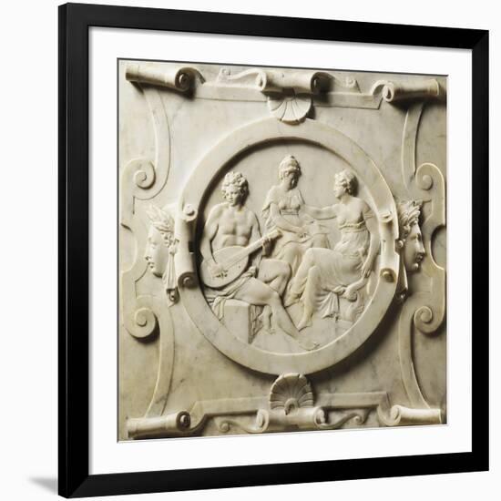 Medallion Depicting Scenes of Music-Pierre Bontemps-Framed Giclee Print