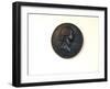 Medallion Made of Plaster, with Profile Portrait of George Washington-James Wehn-Framed Giclee Print