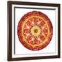 Medallion Plate Reversed-Milli Villa-Framed Art Print