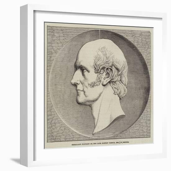 Medallion Portrait of the Late Robert Vernon, Esquire, by Behnes-null-Framed Giclee Print
