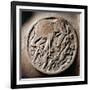 Medallion with Monkeys and Elephants-null-Framed Giclee Print