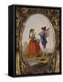 Medallion with Scene Depicting Traditional Dress from Campania, Italy-Raimondo Compagnini-Framed Stretched Canvas