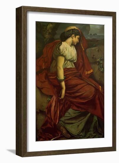 Medea and the dagger. Medea is Feuerbach's favourite Roman model Nana. Oil on canvas Inv. M 197.-Anselm Feuerbach-Framed Giclee Print