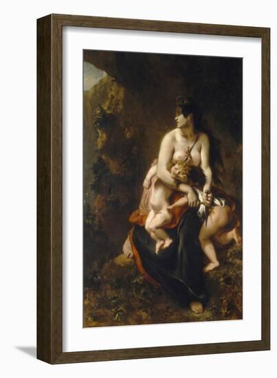 Medea (Médée Furieus)-Eugene Delacroix-Framed Giclee Print
