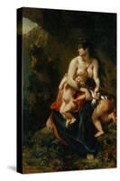 Medee Furieuse or Medea Kills Her Children, 1838-Eugene Delacroix-Stretched Canvas
