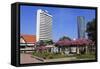 Medeka Square and Skyscrapers, Kuala Lumpur, Malaysia, Southeast Asia, Asia-Richard Cummins-Framed Stretched Canvas