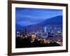 Medellin, Colombia, Elevated View of Downtown Medellin, Aburra Valley Surrounded by the Andes Mount-John Coletti-Framed Photographic Print