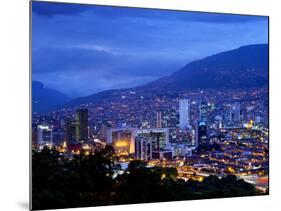 Medellin, Colombia, Elevated View of Downtown Medellin, Aburra Valley Surrounded by the Andes Mount-John Coletti-Mounted Photographic Print
