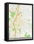 Medellin, Colombia Map-null-Framed Stretched Canvas