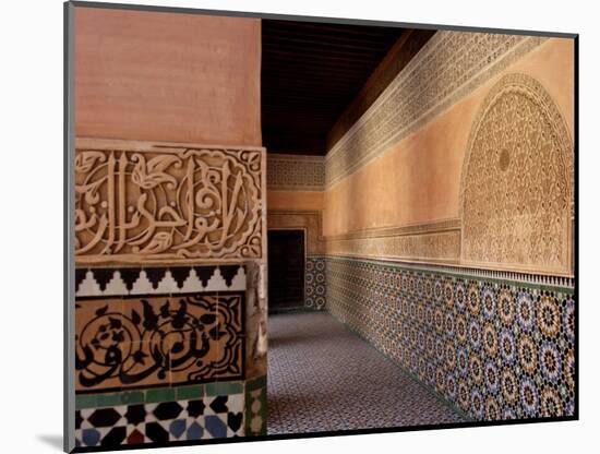 Medersa Ben Youssef, Medina, Marrakesh, Morroco-De Mann Jean-Pierre-Mounted Photographic Print