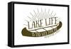 Medford Lakes, New Jersey - Lake Life (Canoe)-Lantern Press-Framed Stretched Canvas