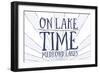 Medford Lakes, New Jersey - on Lake Time (Blue Sunburst)-Lantern Press-Framed Art Print