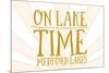 Medford Lakes, New Jersey - on Lake Time (Sunburst)-Lantern Press-Mounted Art Print