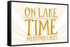 Medford Lakes, New Jersey - on Lake Time (Sunburst)-Lantern Press-Framed Stretched Canvas