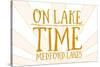 Medford Lakes, New Jersey - on Lake Time (Sunburst)-Lantern Press-Stretched Canvas